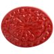 Red Oval Flower Metal Knobs 